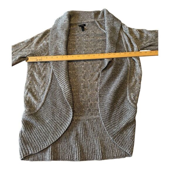 Soma Intimates Women's Gray Open Front Cable Knit Cardigan Sweater Size M - Picture 4 of 7